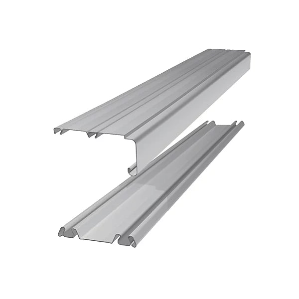 Spacepro Light Grey Sliding Wardrobe Door Track Set (L)1803mm