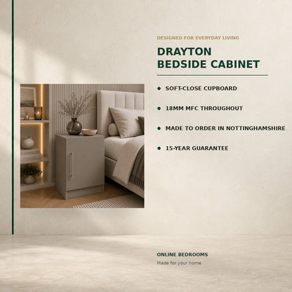 Drayton Bedside Cabinet 2 - Online Bedrooms