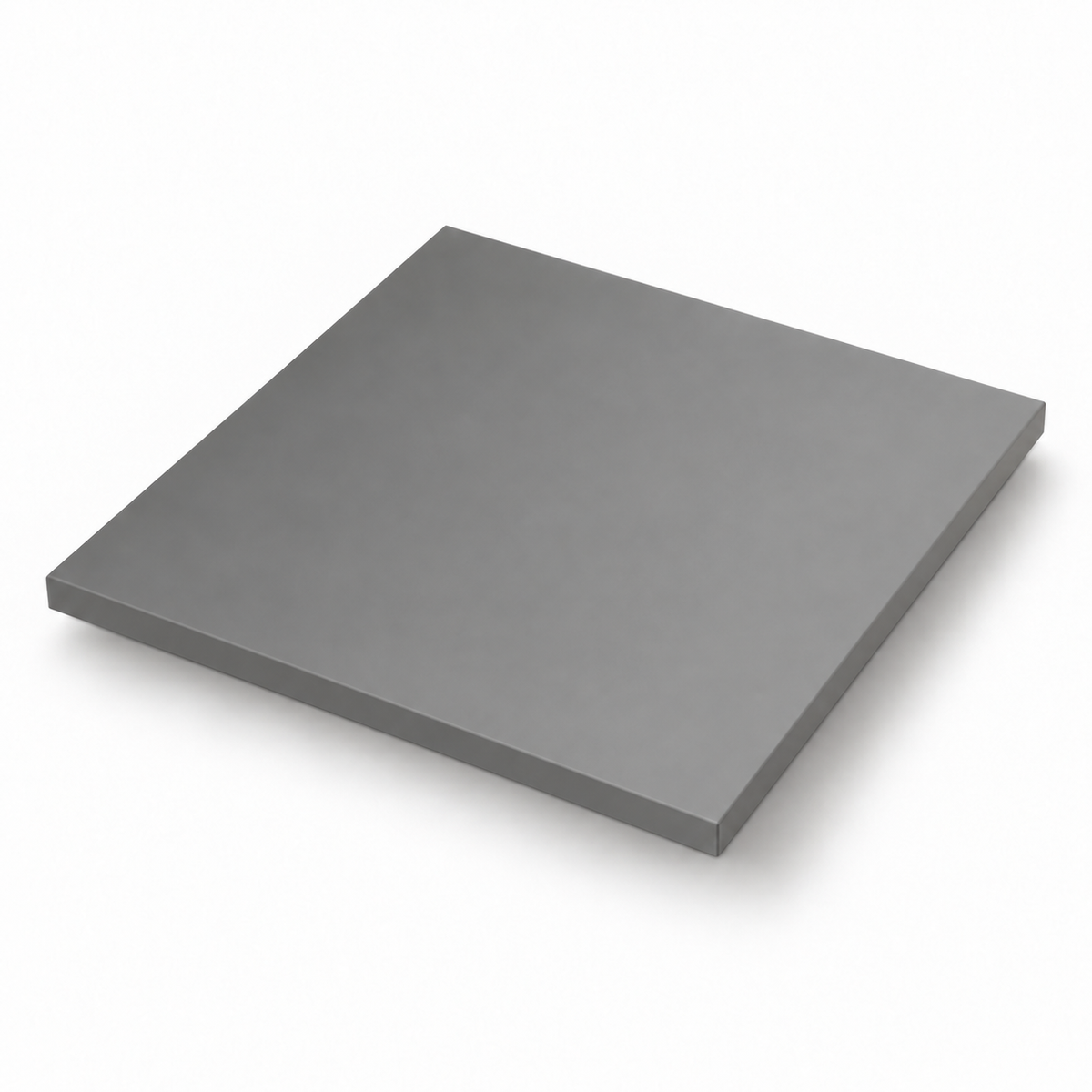 Dust Grey (Matt) colour sample, premium angled view on a white background