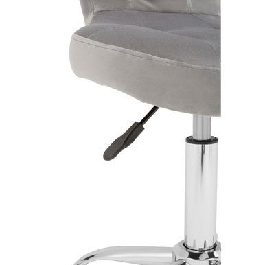 Fayth Grey Velvet Buttoned Home Office Chair 6 - Online Bedrooms