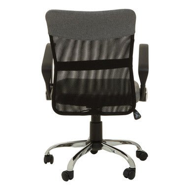 Fenix Grey Home Office Chair With Chrome Arms 3 - Online Bedrooms