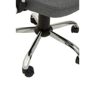 Fenix Grey Home Office Chair With Chrome Arms 8 - Online Bedrooms