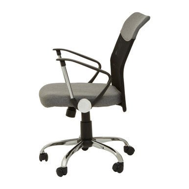Fenix Grey Home Office Chair With Chrome Arms 4 - Online Bedrooms