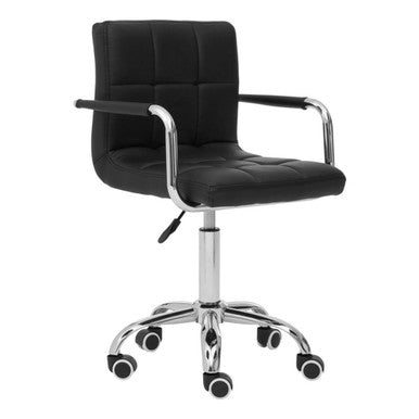 Finn Black Home Office Chair With Swivel Base 4 - Online Bedrooms