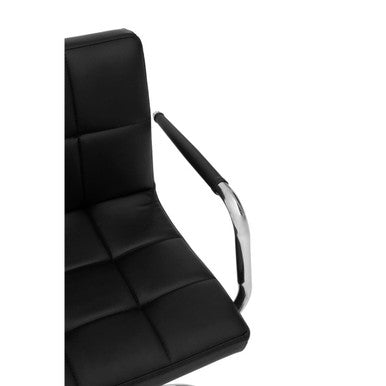 Finn Black Home Office Chair With Swivel Base 5 - Online Bedrooms