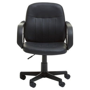 Flint Black Pu Home Office Chair 1 - Online Bedrooms
