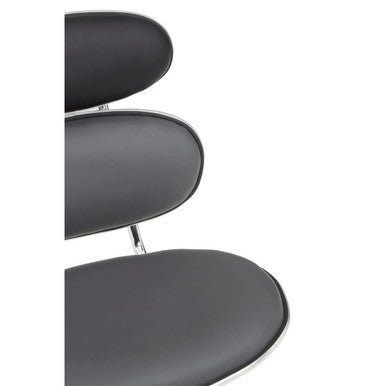 Fran Black Pu Home Office Chair 3 - Online Bedrooms