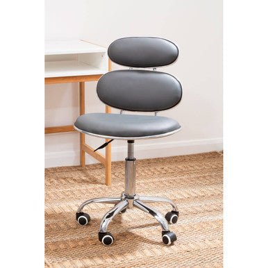 Fran Grey Pu Home Office Chair 4 - Online Bedrooms