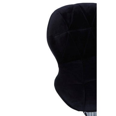 Franki Black Velvet Quilted Home Office Chair 4 - Online Bedrooms