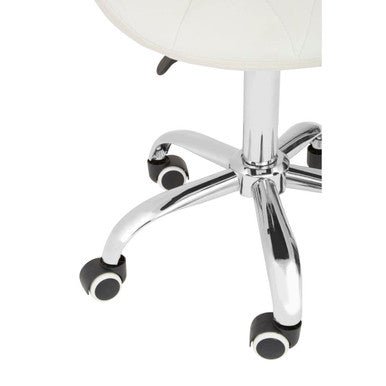 Franki White Velvet Quilted Home Office Chair 5 - Online Bedrooms