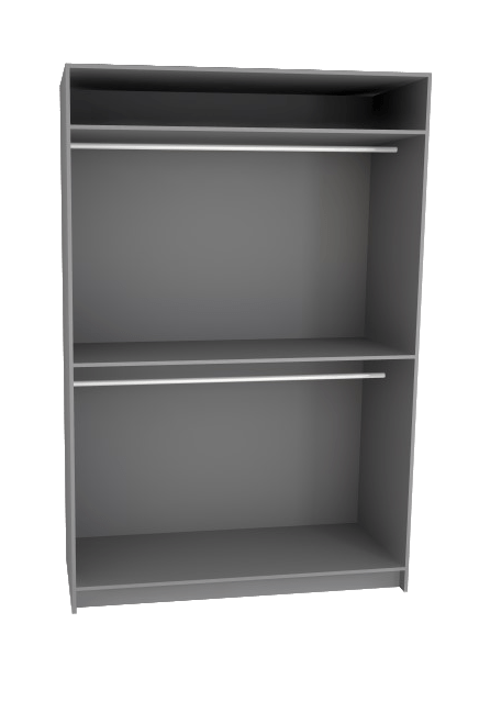 Freestanding Double Wardrobe - W: 1000mm x H: 2250mm x D: 620mm 2 - Online Bedrooms