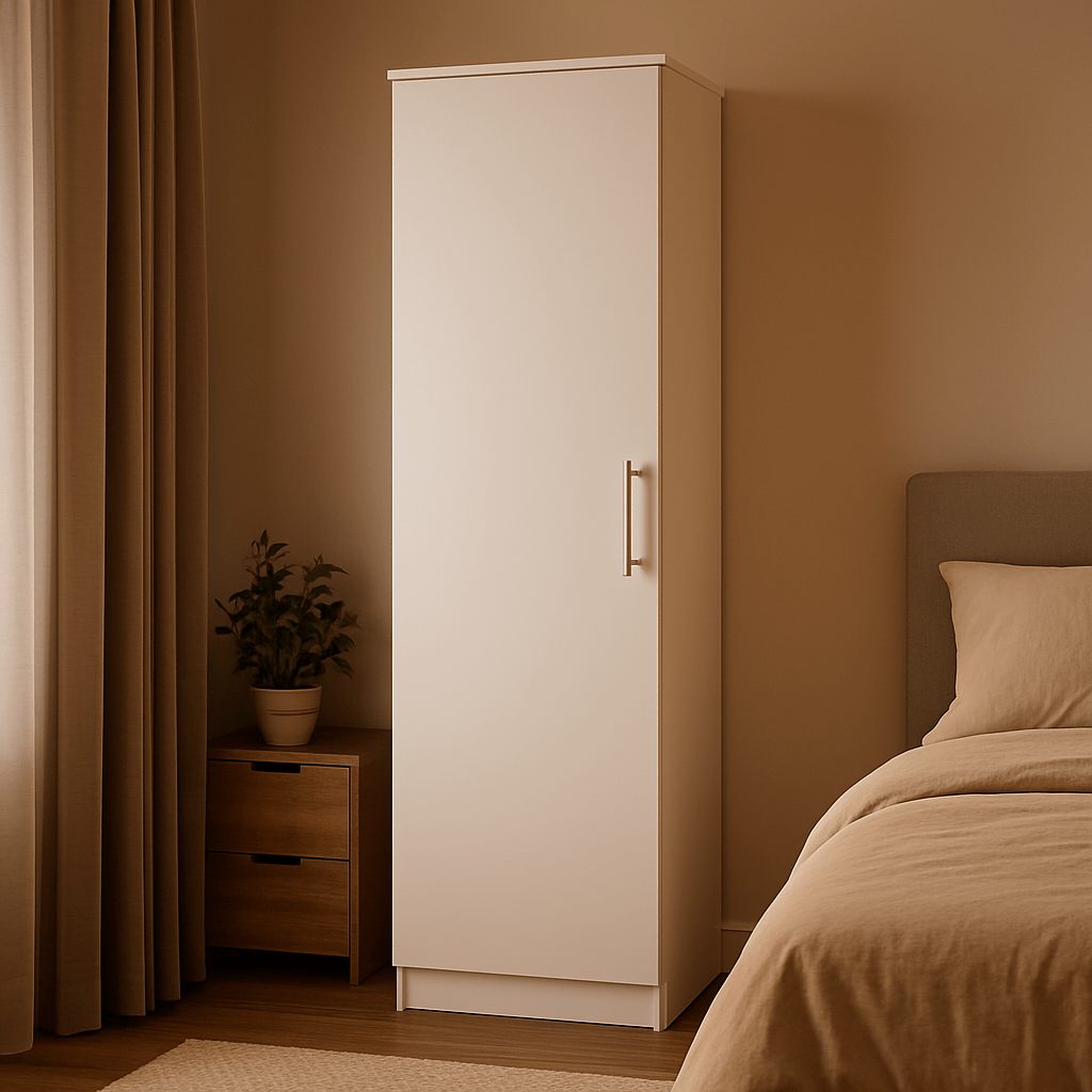 Freestanding Single Wardrobe - W: 600mm x H: 2250mm x D: 620mm 1 - Online Bedrooms