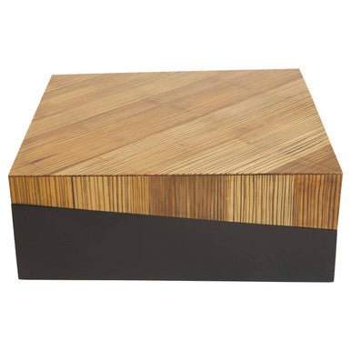 Gabor Black and Natural Bamboo Large Square Coffee Table 2 - Online Bedrooms