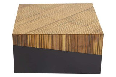 Gabor Black and Natural Bamboo Small Square Coffee Table 2 - Online Bedrooms
