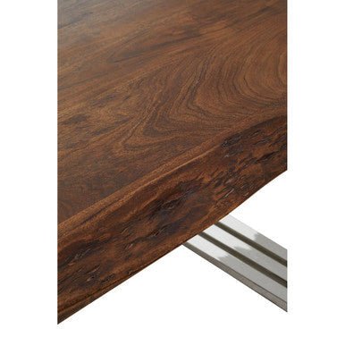 Hampstead Acacia Wood and Silver Finish Coffee Table 9 - Online Bedrooms