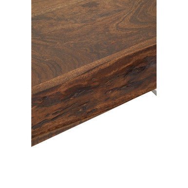 Hampstead Acacia Wood and Silver Finish Coffee Table 6 - Online Bedrooms
