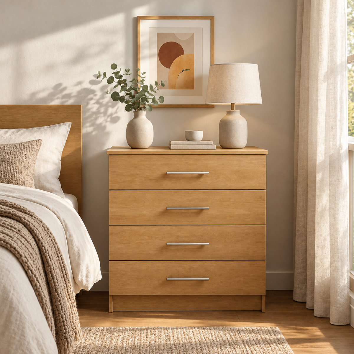 chest of drawers in a premium home setting with natural photographic lighting