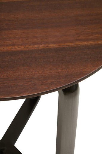 Imperia Brown Veneer and Ceramic 2 Tier Round Coffee Table 9 - Online Bedrooms