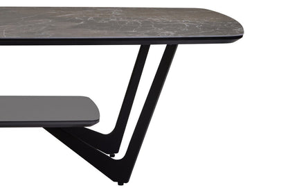 Imperia Grey Marble Effect Ceramic Rectangular Coffee Table 4 - Online Bedrooms
