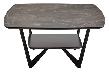 Imperia Grey Marble Effect Ceramic Rectangular Coffee Table 2 - Online Bedrooms