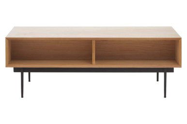 Jakara Natural Finish Oak Veneer 2 Drawer Coffee Table 6 - Online Bedrooms