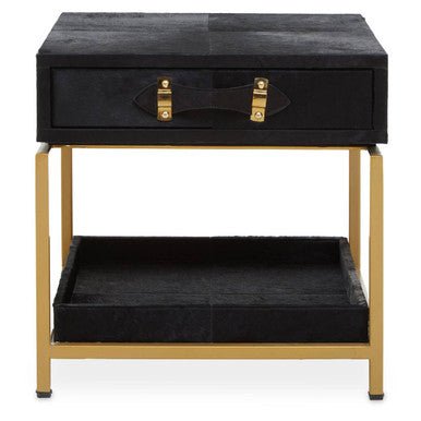 Kensington Townhouse Hair On Hide Bedside Table 9 - Online Bedrooms