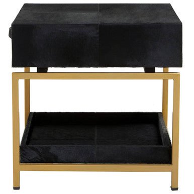 Kensington Townhouse Hair On Hide Bedside Table 3 - Online Bedrooms