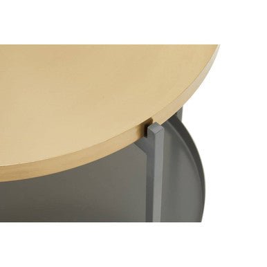Korba Grey and Matt Gold Finish 2 Tier Coffee Table 9 - Online Bedrooms