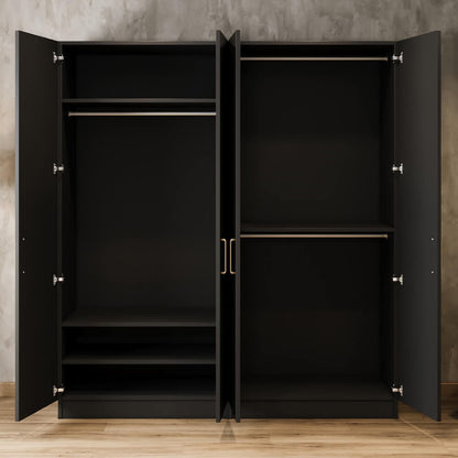 Lenton Graphite Freestanding Wardrobe - W: 2000 x H: 2100 x D: 600 2 - Online Bedrooms