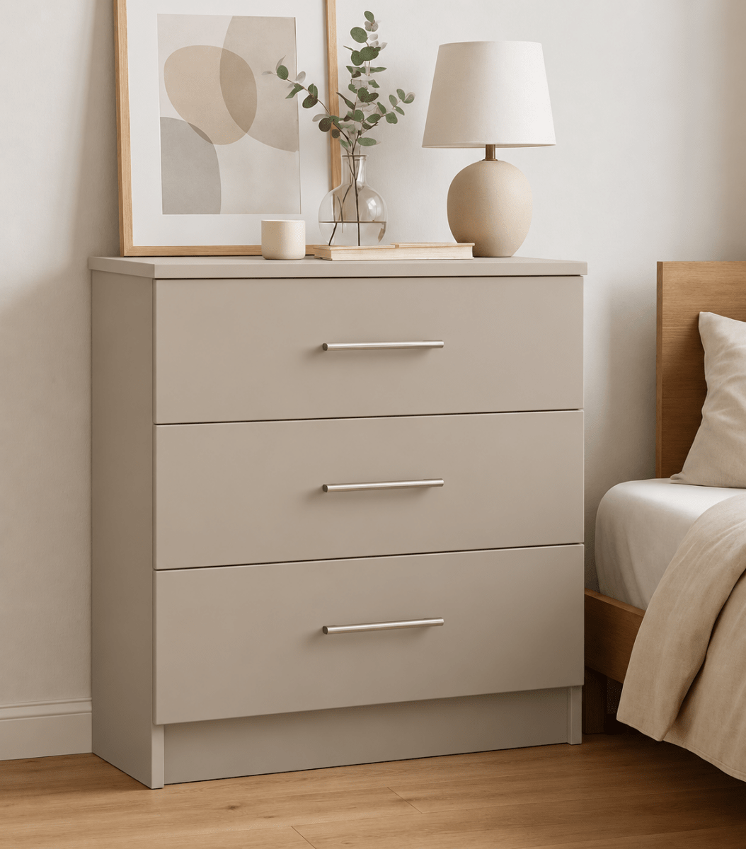 Linby 3 Drawer Chest of Drawers in Cashmere