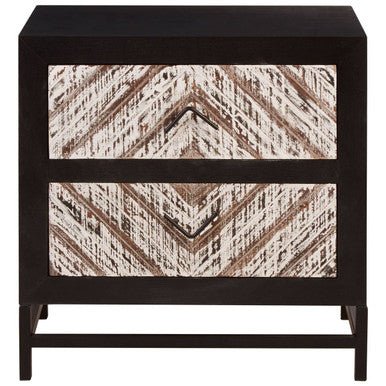 Lombok Black 2 Drawer Bedside Table 8 - Online Bedrooms