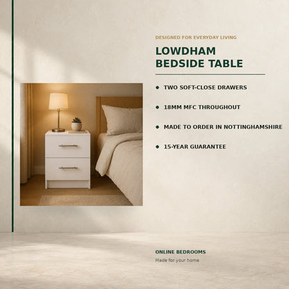 Lowdham Bedside Table 2 - Online Bedrooms