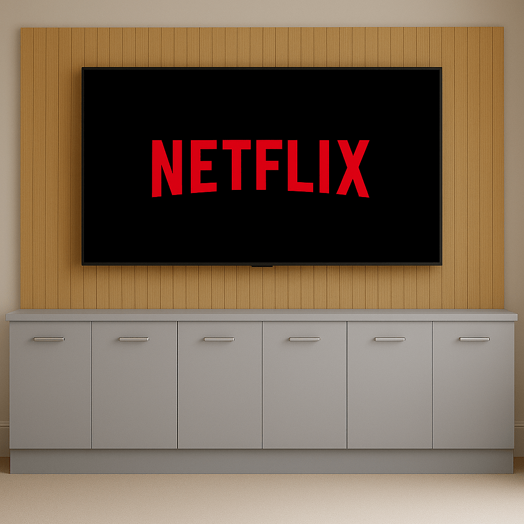 Media Wall Entertainment Base Unit - For Up to 130" TVs 2 - Online Bedrooms