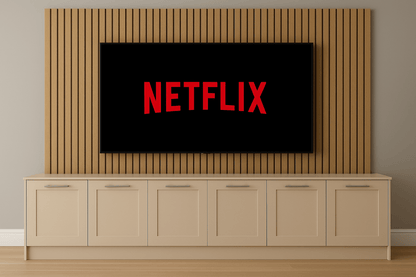 Media Wall Entertainment Base Unit - For Up to 130" TVs 13 - Online Bedrooms