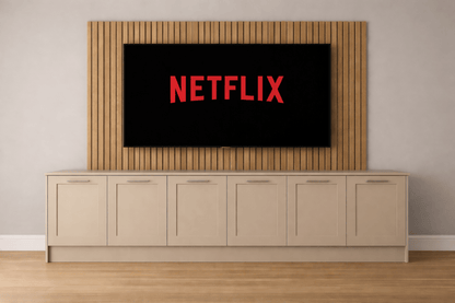 Media Wall Entertainment Shaker Base Unit - For Up to 130" TVs 7 - Online Bedrooms