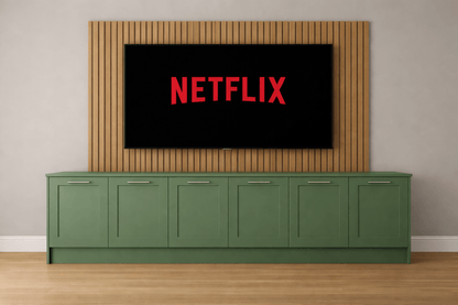 Media Wall Entertainment Shaker Base Unit - For Up to 130" TVs 1 - Online Bedrooms