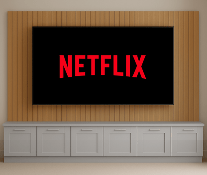 Media Wall Entertainment Shaker Base Unit - For Up to 130" TVs 4 - Online Bedrooms