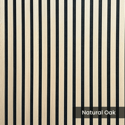 Media Wall Slat Panels With Acoustic Felt Backing - 2400mm x 600mm x 15mm 1 - Online Bedrooms