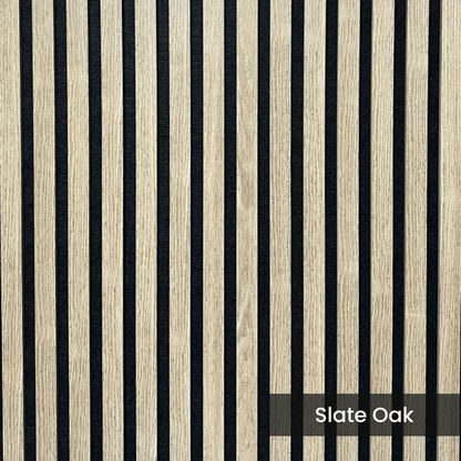 Media Wall Slat Panels With Acoustic Felt Backing - 2400mm x 600mm x 15mm 3 - Online Bedrooms