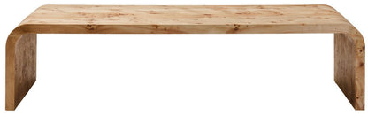 Mota Natural Burl Wood Curved Coffee Table 2 - Online Bedrooms