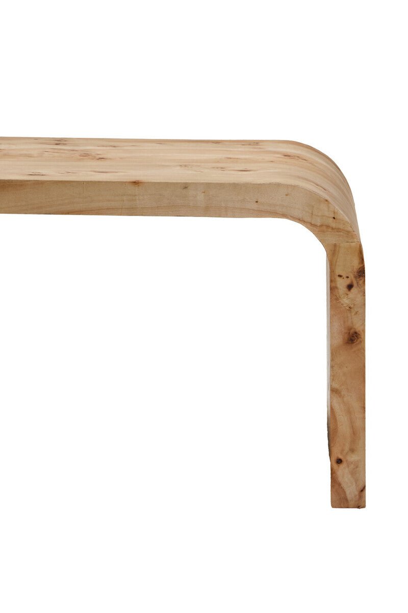 Mota Natural Burl Wood Curved Coffee Table 10 - Online Bedrooms