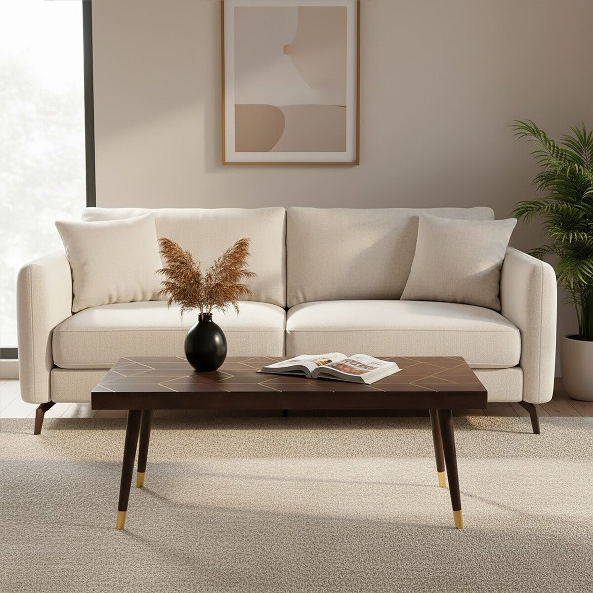 Naro Dark Finish Mango Wood Coffee Table 3 - Online Bedrooms