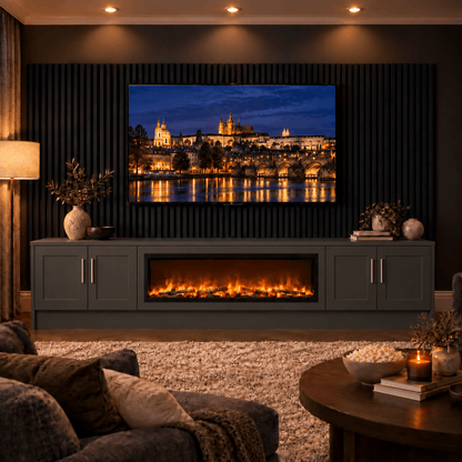 Ollerton Shaker Fireplace Media Wall Unit - 40" Fire 19 - Online Bedrooms
