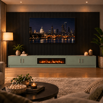 Ollerton Smooth Fireplace Media Wall Unit - Large 60" Fire 22 - Online Bedrooms