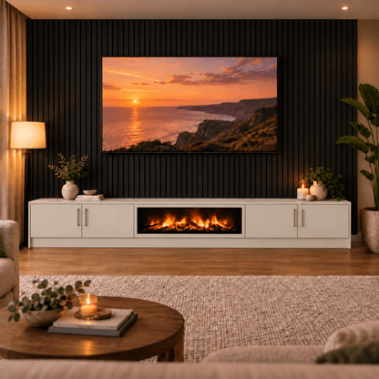 Ollerton Smooth Fireplace Media Wall Unit - Large 60" Fire 16 - Online Bedrooms