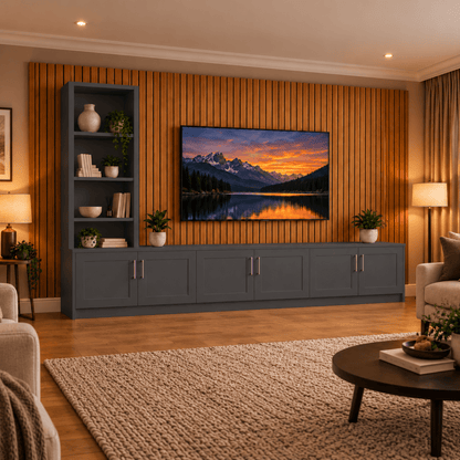 Shire Shaker Media Wall Unit - Left Hand Bookcase 22 - Online Bedrooms