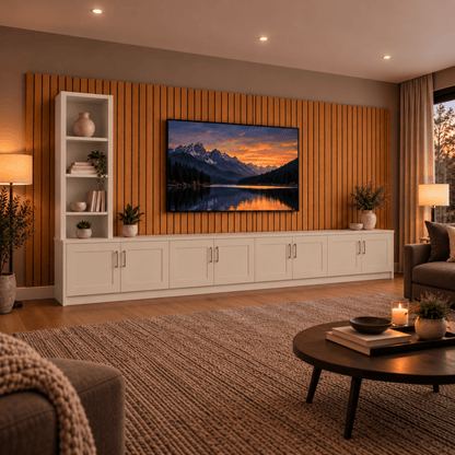 Shire Shaker Media Wall Unit - Left Hand Bookcase 33 - Online Bedrooms