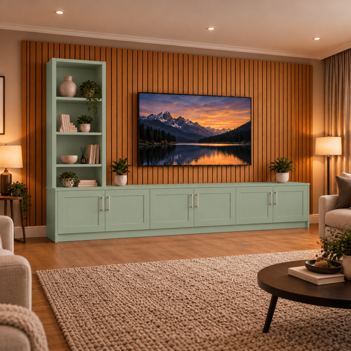 Shire Shaker Media Wall Unit - Left Hand Bookcase 25 - Online Bedrooms