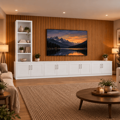 Shire Shaker Media Wall Unit - Left Hand Bookcase 44 - Online Bedrooms