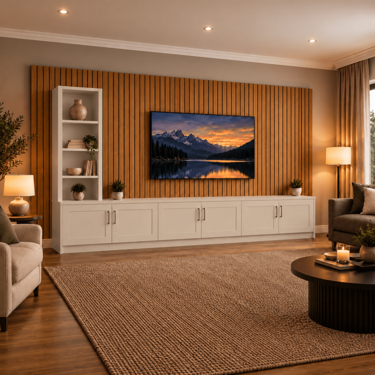 Shire Shaker Media Wall Unit - Left Hand Bookcase 27 - Online Bedrooms